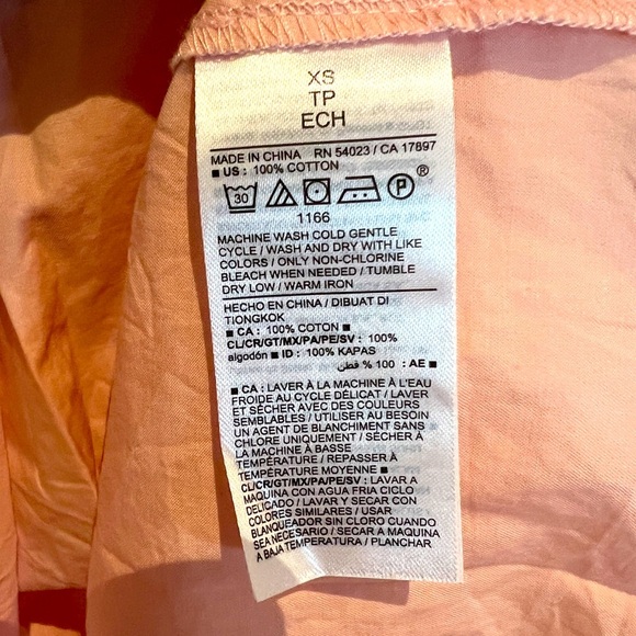 Old Navy Puff Sleeve Split Neck Swing Blouse Top Shirt. Women’s XS Bamboo Pink - Picture 6 of 8